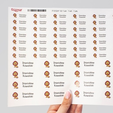 Именные наклейки С ФОТО РЕБЕНКА И ВАШИМИ ГРАФИКАМИ 58 ШТ.