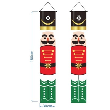 Баннер с рождественскими украшениями, вывеска на рождественском крыльце, подвесной баннер в стиле C