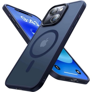 ETUI + SZKŁO DO IPHONE 15 MAG SAFE MATT COVER MATOWE OBUDOWA PLECKI ALOGY