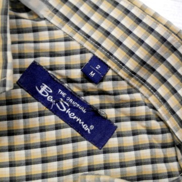 BEN SHERMAN _ MODNA MARKOWA KOSZULA Z LOGO _ M/L