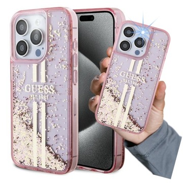 Etui Guess do iPhone 15 Pro Max, Brokat oryginal case
