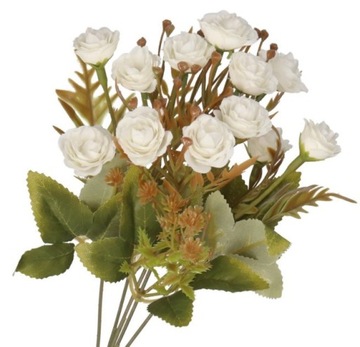 SZTUCZNE KWIATY ROŚLINY GAŁĄZKI BUKIET RÓŻ RÓŻA RÓŻE