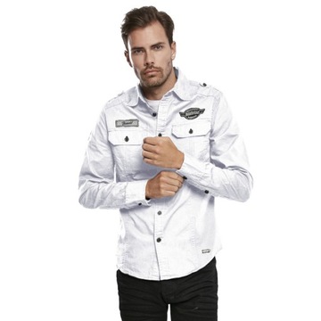 Košeľa s dlhým rukávom BRANDIT Luis Vintageshirt white M