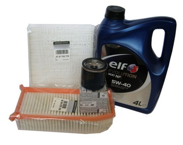 FILTRY 1.6 SCE OLEJ ELF 5W40 DACIA DOKKER DUSTER