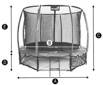 Садовый батут Maxy Comfort+ длиной 12 футов