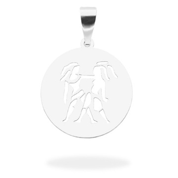 Srebrna zawieszka wisiorek 925 znak zodiaku BLIŹNIĘTA