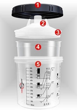 PPS KUBEK WKŁAD 650ml+wieczko SITKO 190mikron 157