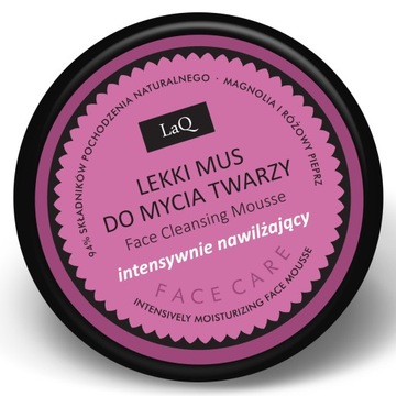 Mus nawilżający intensywnie do mycia twarzy MAGNOLIA i RÓŻOWY PIEPRZ LaQ