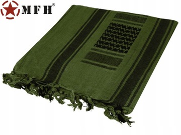 Arafatka chusta kefija ochronna bandana MFH Shemagh 110 x 110cm Olive/Black