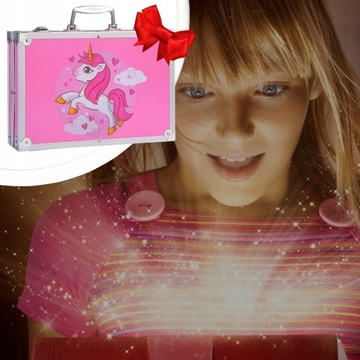 ZESTAW DO MALOWANIA DLA DZIECI Dziewczynek Artystyczny Plastyczny WALIZKA