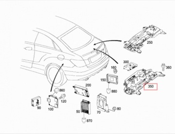 PLAST KRYT ZADNÍ MERCEDES W204 A2045452240