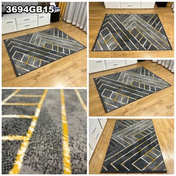 ТОЛСТЫЙ СОВРЕМЕННЫЙ КОВЕР 120x170 МЯГКАЯ СМЕШАННОСТЬ УЗОРОВ