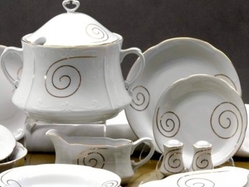 693 BULIONÓWKA 400 ml SPODEK 16 cm KAMELIA CHODZIEŻ MALCER PORCELANA 12/24
