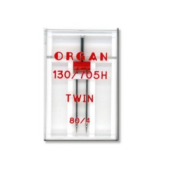IGŁA ORGAN PÓŁPŁASKA PODWÓJNA GR. 80 ROZSTAW 4MM