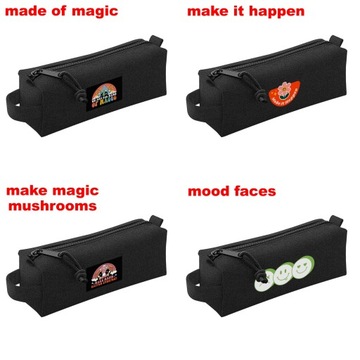 Молодежный квадратный черный школьный пенал MIX от польского производителя вместительный