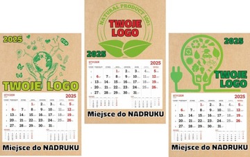 Календарь ECO SINGLE 2025 с фирменной печатью вашего логотипа, 150 шт.