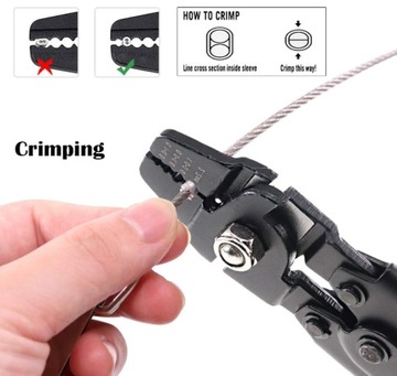 NARZĘDZIE DO ZACISKANIA LINEK STALOWYCH ZACISKARKA 180 TULEJEK BECZKOWYCH