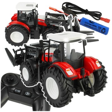 Traktor rolniczy zdalnie sterowany ruchomy widlak do siana oświetlenie