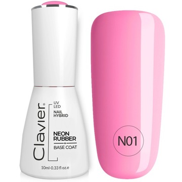 BAZA KAUCZUKOWA NEON Rubber Base Pink Rainbow N01