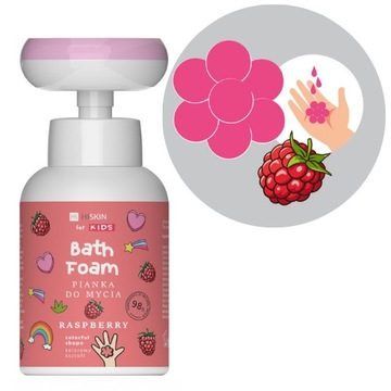HS HISKIN Pianka do mycia RÓŻOWY KWIATEK / BODY BATH FOAM RASPBERRY 300ml