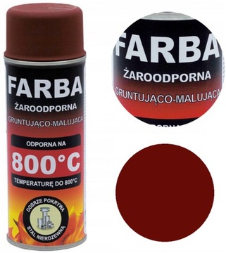 FARBA ŻAROODPORNA DO ZACISKÓW HAMULCOWYCH TŁUMIKA 400 ML HANSA CZERWONA