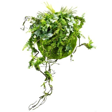 Dekoracyjna kula roślinna Moss Ball 45 cm mech