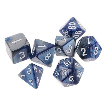 28 штук двухцветных многогранных кубиков для игры D&D DND.