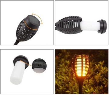 СВЕТОДИОДНЫЙ СОЛНЕЧНЫЙ ФАКЕЛ ЛАМПА ПЛАМЯ ОГОНЬ 6 ШТ. ЭКО