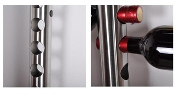 ВЕШАЛКА, ПОДСТАВКА, ПОЛКА ИЗ НЕРЖАВЕЮЩЕЙ СТАЛИ, ПОЛКА ДЛЯ БУТЫЛОК, 8 БУТЫЛОК ВИНА