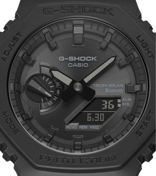 Czarny męski zegarek na pasku Casio G-SHOCK GA-B2100 Bluetooth SOLAR