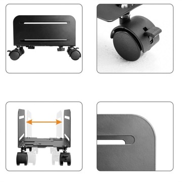 Стальная подставка для мобильного компьютера, черная