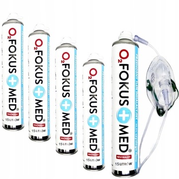 Tlen INHALACYJNY w AREOZOLU 15L + MASKA 99,5% 5szt