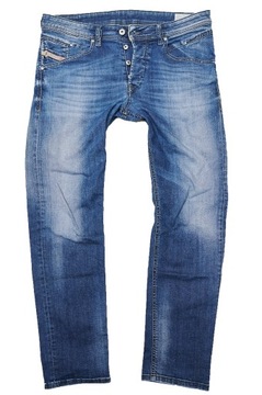 DIESEL BELTHER JEANS spodnie męskie granatowe PREMIUM 34/30 pas 90