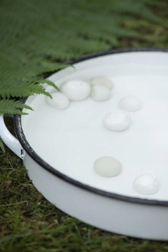 Taca Emaliowana Biała 31 cm Z Uchwytami IB Laursen