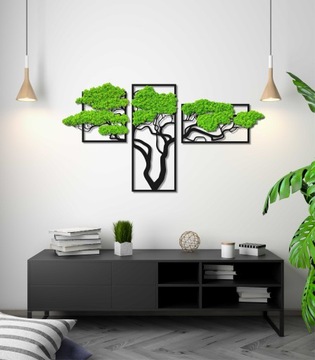 Триптих ДЕРЕВО 180см бонсай мох УКРАШЕНИЕ МХОМ ГАРБОТ