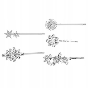 5 sztuk Moda Rhinestone Hair Class Flower Star