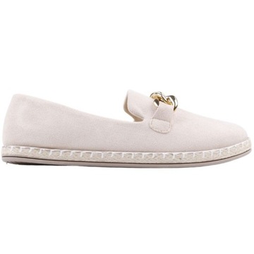 БЕЖЕВЫЕ ЖЕНСКИЕ ТУФЛИ-СЛИПОНЫ ESPARDYLES НА СТЕЛКЕ ИЗ ЭКО КОЖИ, УДОБНЫЕ ЭЛЕГАНТНЫЕ