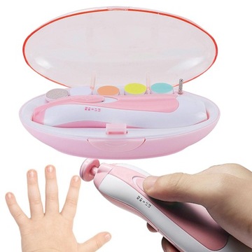 Универсальный детский триммер для ногтей с 6 шлифовальными головками Noworo.