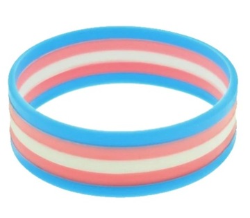 Silikonowa opaska bransoletka transseksual PRIDE