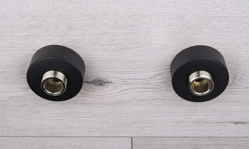 Крышка для настенного смесителя Розетка, закрывающая эксцентрики Розетки. Цвет: черный.