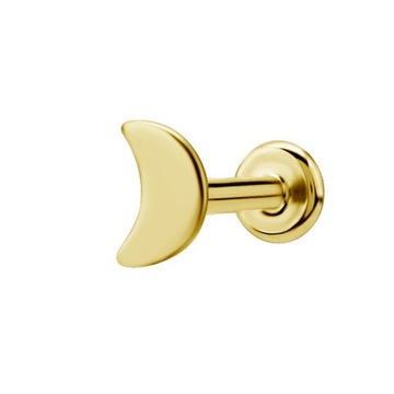 TYTAN GOLD PVD labret 1,2x6 g.w. 0,8mm ozdoba księżyc 5mm m04