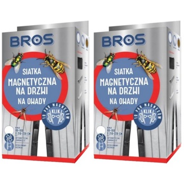 Moskitiera magnetyczna na drzwi BROS 1x2,2m biała