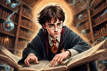 HARRY POTTER - naklejka na ścianę 70 cm K735