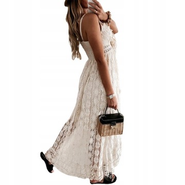 ДЛИННОЕ ПЛАТЬЕ ПАРЕО ДЛЯ ПЛЯЖА, БЕЛАЯ МАКСИ-КЕПКА