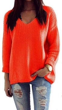 Mikos sweter damski w serek V 627