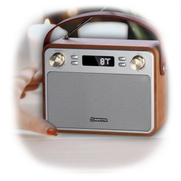 Ретро Bluetooth кухонное радио портативное Manta CAPRI RDI915X перезаряжаемая батарея SD