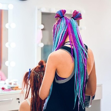 СИНТЕТИЧЕСКИЕ ВОЛОСЫ РОЗОВЫЕ НЕОНОВЫЕ НАКЛАДКИ ДЛЯ ВОЛОС 130 СМ WA5