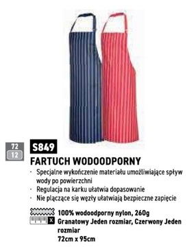 PORTWEST ВОДОНЕПРОНИЦАЕМЫЙ ФАРТУК ДЛЯ ПОВАРОВ S849