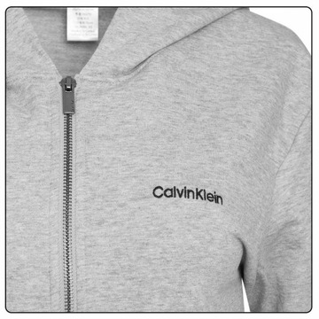 CALVIN KLEIN BLUZA DAMSKA FULL ZIP HOODIE GRAY rXS