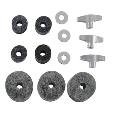 21 набор ударных, запасные тарелки, фетровая подушка, барашковые гайки, серые барабаны.